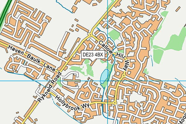 Derby Grammar School map (DE23 4BX) - OS VectorMap District (Ordnance Survey)