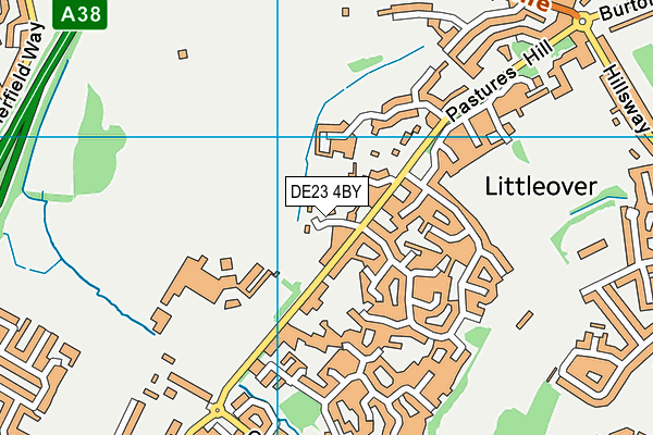 DE23 4BY map - OS VectorMap District (Ordnance Survey)