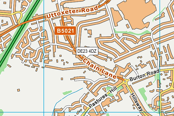 DE23 4DZ map - OS VectorMap District (Ordnance Survey)