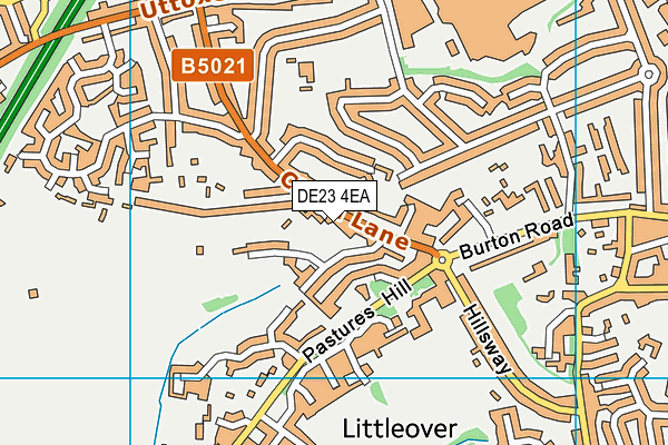 DE23 4EA map - OS VectorMap District (Ordnance Survey)