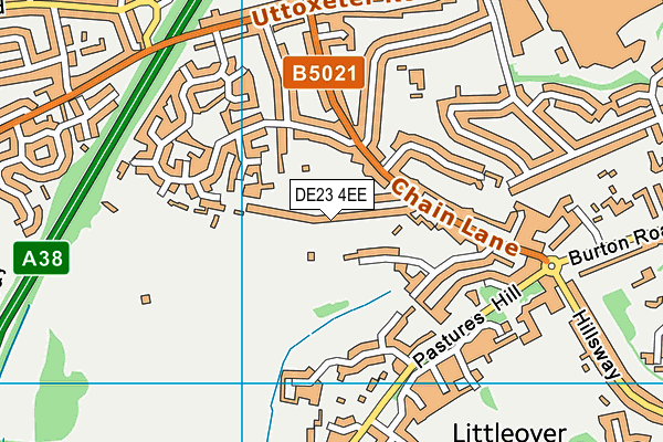 DE23 4EE map - OS VectorMap District (Ordnance Survey)