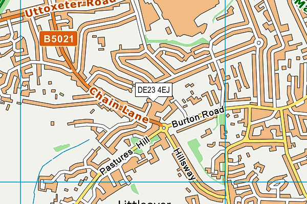 DE23 4EJ map - OS VectorMap District (Ordnance Survey)