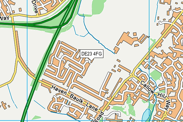 DE23 4FG map - OS VectorMap District (Ordnance Survey)