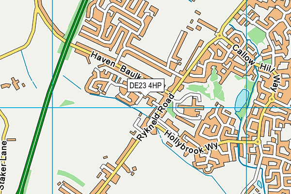 DE23 4HP map - OS VectorMap District (Ordnance Survey)