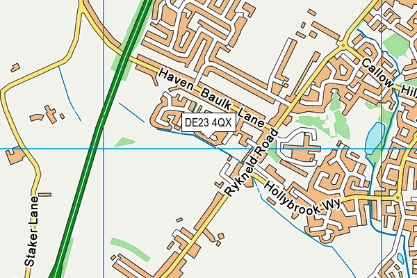 DE23 4QX map - OS VectorMap District (Ordnance Survey)