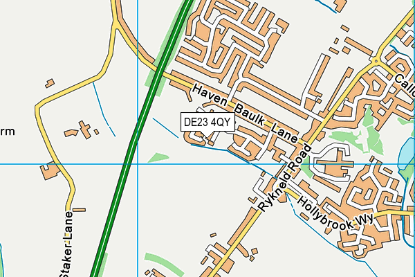DE23 4QY map - OS VectorMap District (Ordnance Survey)