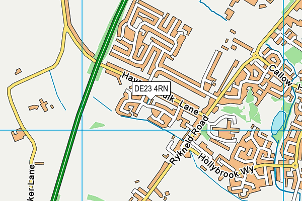 DE23 4RN map - OS VectorMap District (Ordnance Survey)