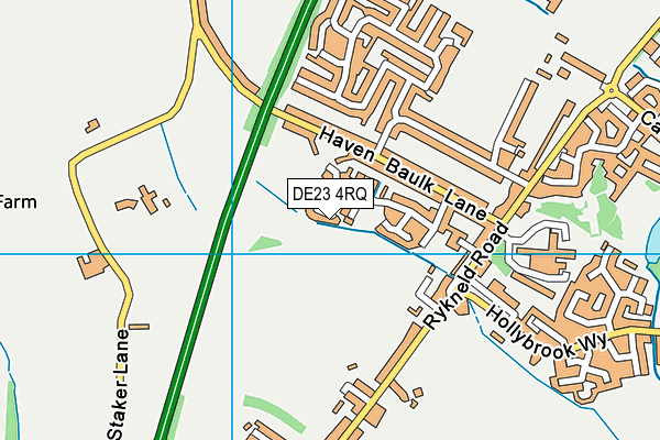 DE23 4RQ map - OS VectorMap District (Ordnance Survey)