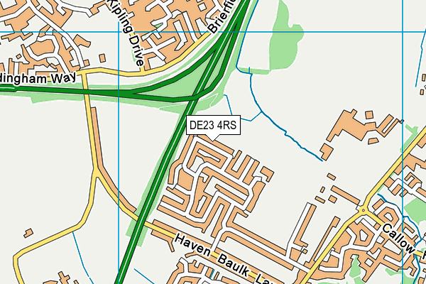 DE23 4RS map - OS VectorMap District (Ordnance Survey)