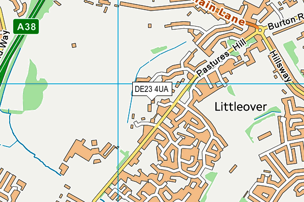 DE23 4UA map - OS VectorMap District (Ordnance Survey)