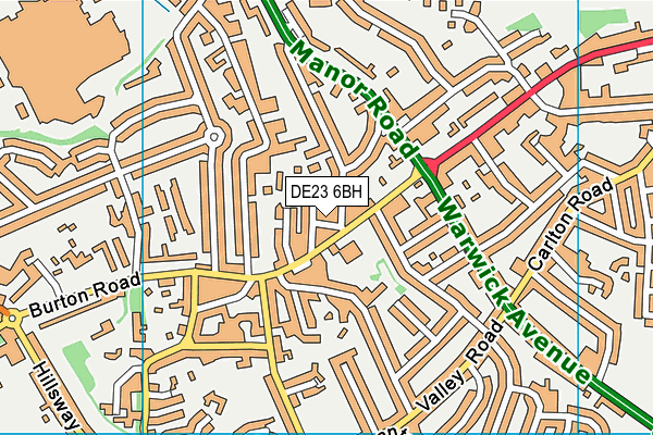 DE23 6BH map - OS VectorMap District (Ordnance Survey)