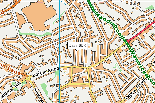 DE23 6DR map - OS VectorMap District (Ordnance Survey)