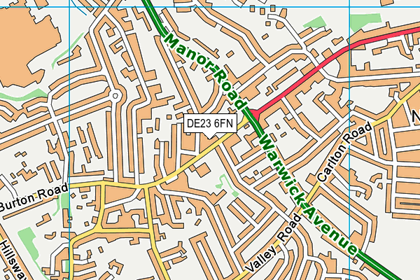 DE23 6FN map - OS VectorMap District (Ordnance Survey)