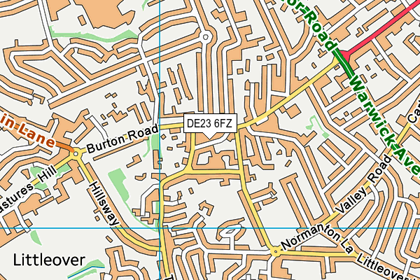 St Peter's Church of England Aided Junior School map (DE23 6FZ) - OS VectorMap District (Ordnance Survey)