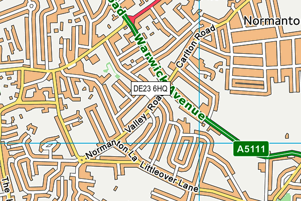 DE23 6HQ map - OS VectorMap District (Ordnance Survey)