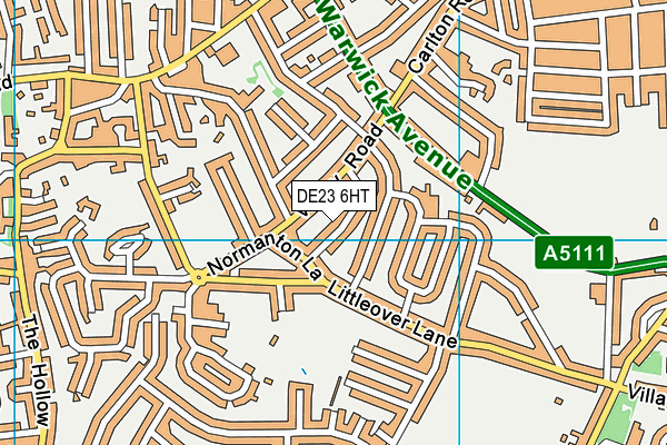 DE23 6HT map - OS VectorMap District (Ordnance Survey)