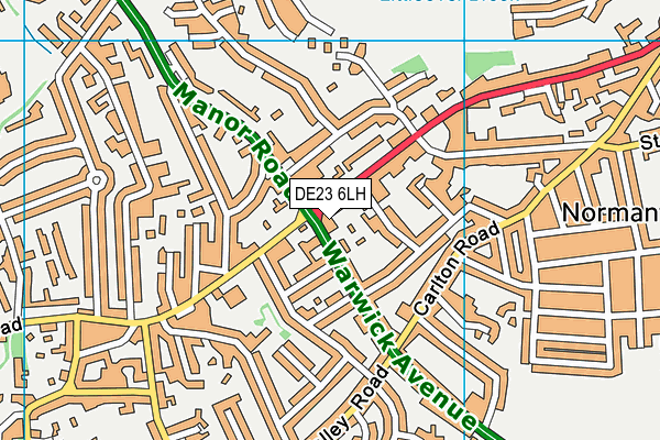 DE23 6LH map - OS VectorMap District (Ordnance Survey)