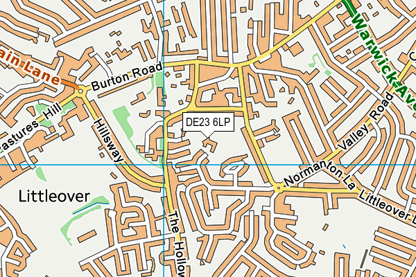 DE23 6LP map - OS VectorMap District (Ordnance Survey)