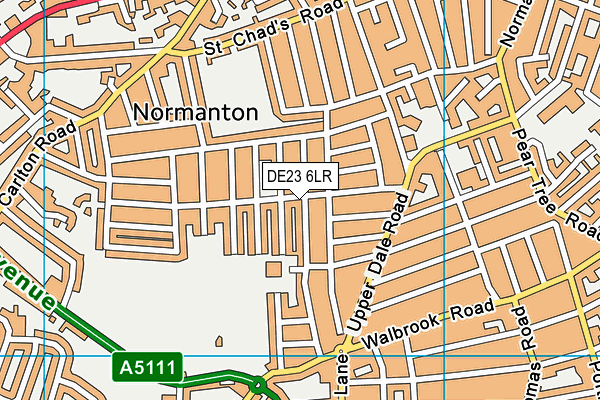 DE23 6LR map - OS VectorMap District (Ordnance Survey)