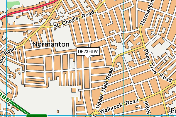 DE23 6LW map - OS VectorMap District (Ordnance Survey)