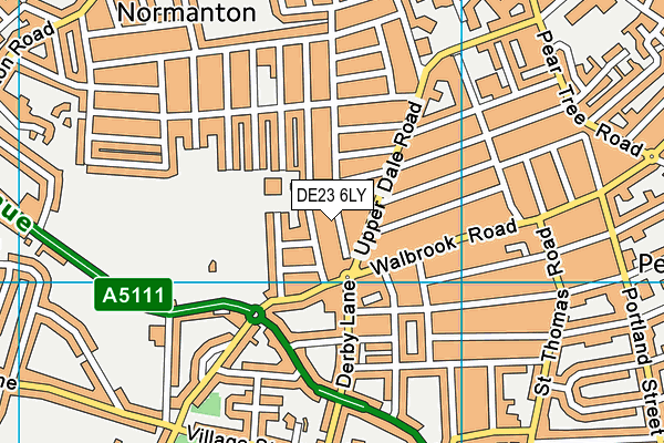 DE23 6LY map - OS VectorMap District (Ordnance Survey)