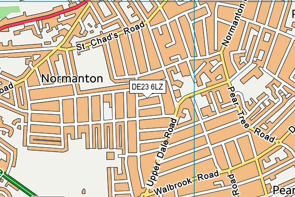 DE23 6LZ map - OS VectorMap District (Ordnance Survey)