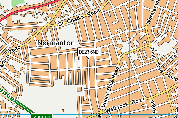 DE23 6ND map - OS VectorMap District (Ordnance Survey)