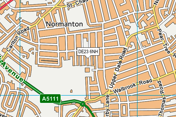 DE23 6NH map - OS VectorMap District (Ordnance Survey)