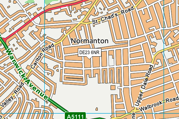 DE23 6NR map - OS VectorMap District (Ordnance Survey)