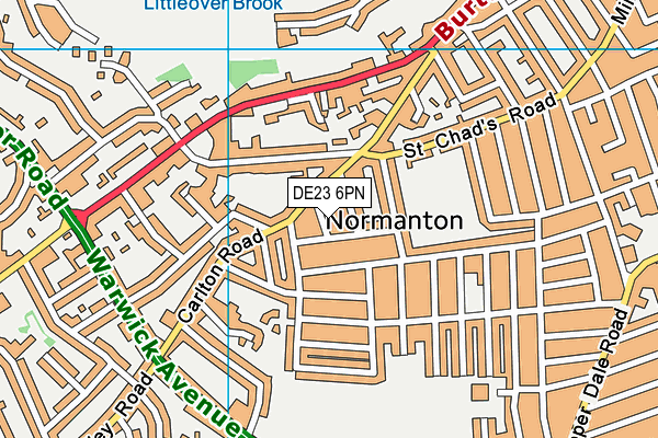 DE23 6PN map - OS VectorMap District (Ordnance Survey)