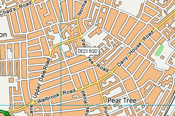 DE23 6QD map - OS VectorMap District (Ordnance Survey)