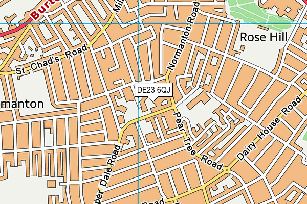 DE23 6QJ map - OS VectorMap District (Ordnance Survey)