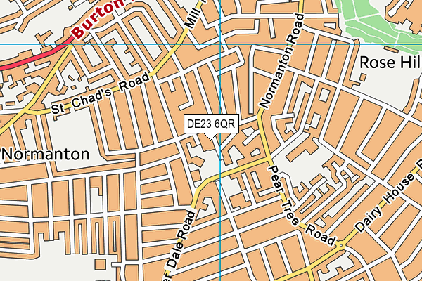 DE23 6QR map - OS VectorMap District (Ordnance Survey)