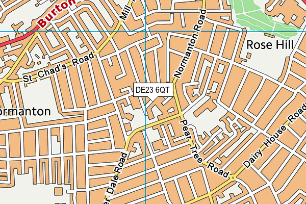 DE23 6QT map - OS VectorMap District (Ordnance Survey)