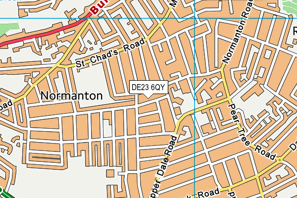 DE23 6QY map - OS VectorMap District (Ordnance Survey)