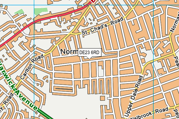 DE23 6RD map - OS VectorMap District (Ordnance Survey)