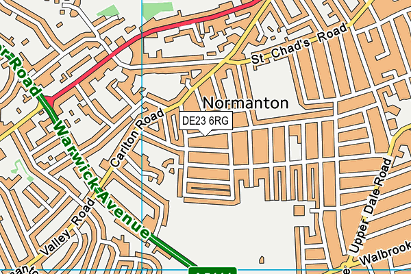 DE23 6RG map - OS VectorMap District (Ordnance Survey)