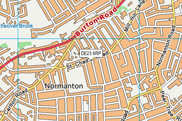 DE23 6RP map - OS VectorMap District (Ordnance Survey)