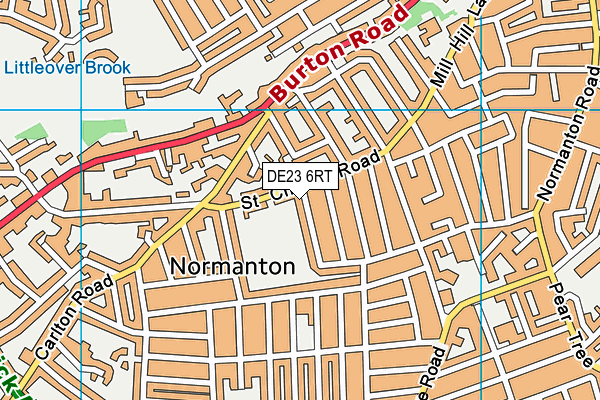 DE23 6RT map - OS VectorMap District (Ordnance Survey)