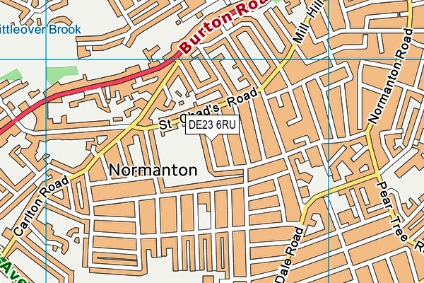 DE23 6RU map - OS VectorMap District (Ordnance Survey)