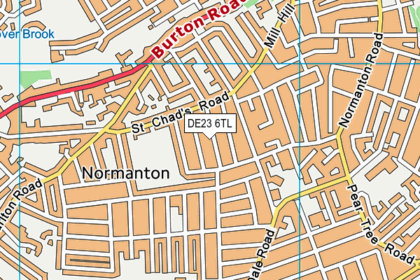 DE23 6TL map - OS VectorMap District (Ordnance Survey)