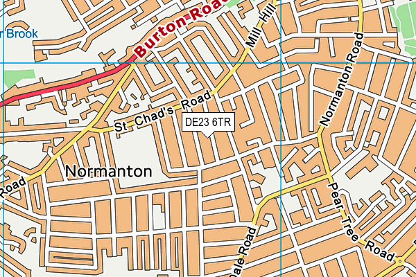 DE23 6TR map - OS VectorMap District (Ordnance Survey)