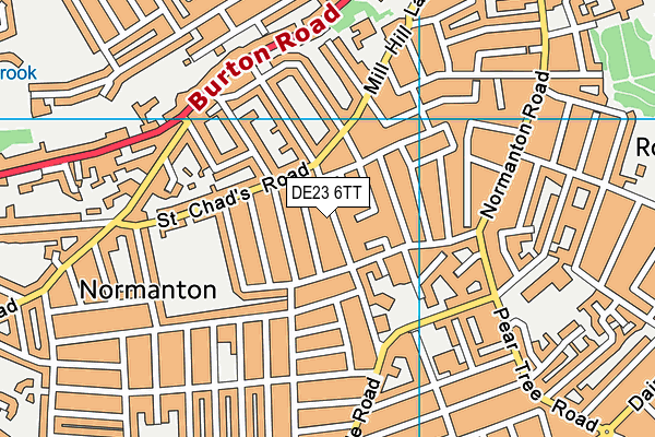 DE23 6TT map - OS VectorMap District (Ordnance Survey)