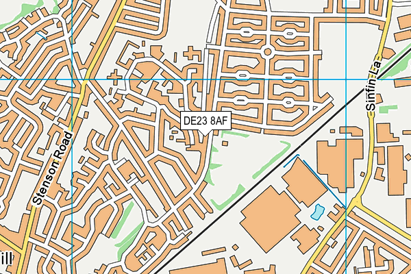 Sunny Hill Recreational Ground map (DE23 8AF) - OS VectorMap District (Ordnance Survey)