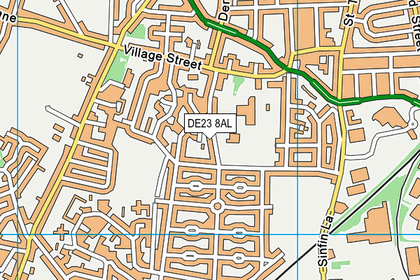 DE23 8AL map - OS VectorMap District (Ordnance Survey)