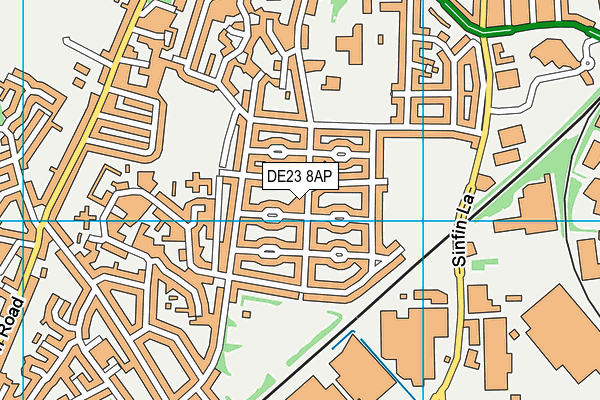 DE23 8AP map - OS VectorMap District (Ordnance Survey)
