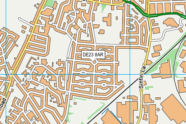 DE23 8AR map - OS VectorMap District (Ordnance Survey)