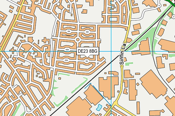 DE23 8BG map - OS VectorMap District (Ordnance Survey)
