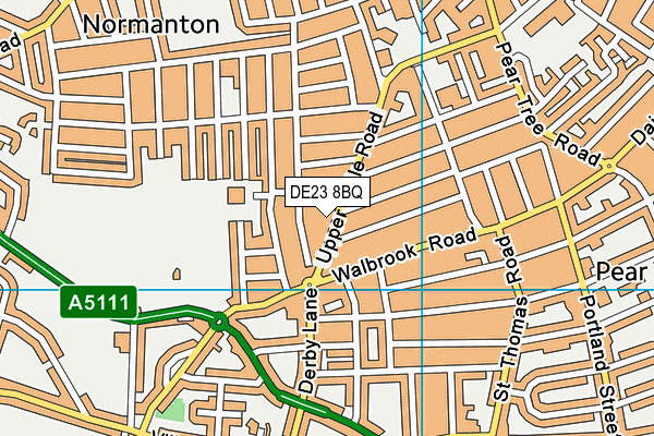 DE23 8BQ map - OS VectorMap District (Ordnance Survey)