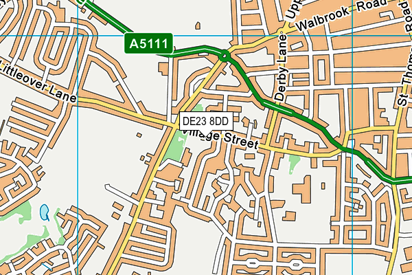 DE23 8DD map - OS VectorMap District (Ordnance Survey)